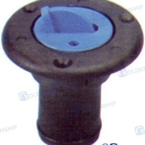 TOMA DE CUBIERTA "GAS" 38 MM NEGRO GS31120