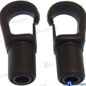 GANCHO MOSQUETON NEGRO 5-6 MM (2) GS60118