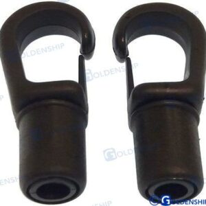 GANCHO MOSQUETON NEGRO 8 MM (2) GS60119