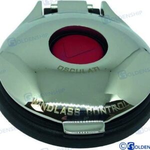 INTERRUPTOR PIE INOX ROJO GS63099