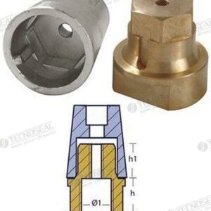 ANODO RADICE COMPLETO ZINC EJE 45 TEN00414E