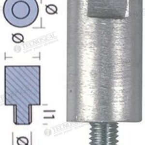 ANODO YANMAR BARRA MOTOR ZINC Ø 20MM TEN01312