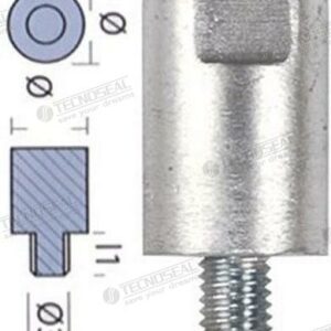 ANODO YANMAR BARRA MOTOR ZINC Ø 20MM TEN01313
